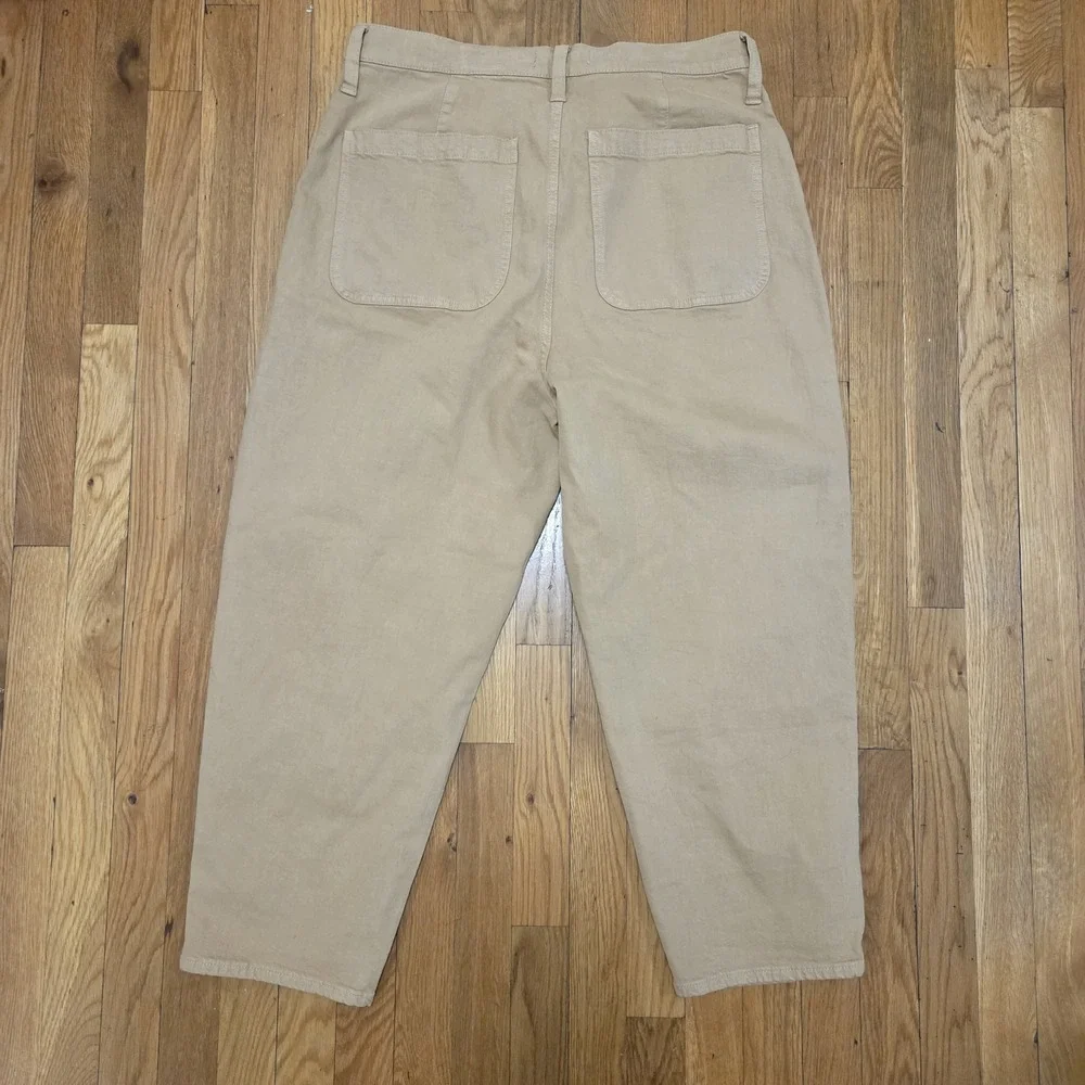Madewell Womens Casual Everyday Patch‎ Pocket Utility Cargo Pants Deep Khaki 33